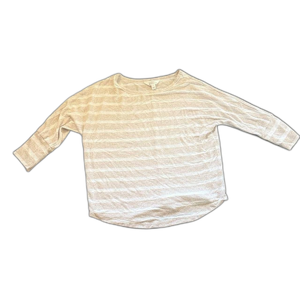 Market Women's Tan and White Blouse